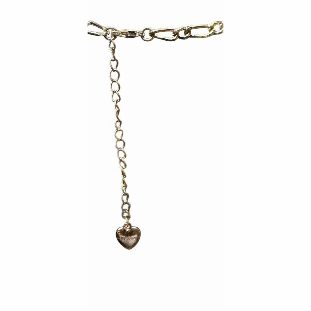 Betsey Johnson Zebra Stripe Adjustable Heart Pendant Charm Necklace N19